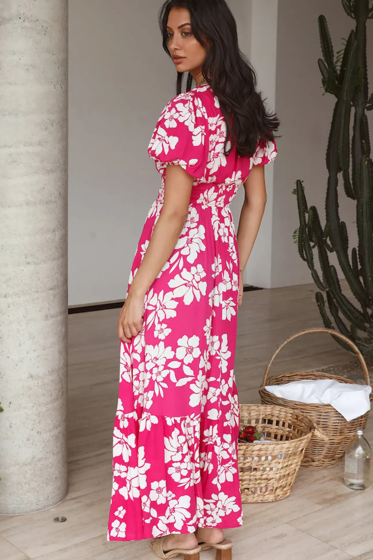 Planting Flowers Maxi Dress Pink