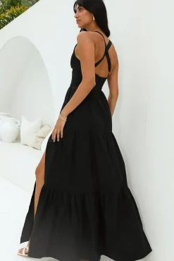 Polished Beauty Maxi Dress Black