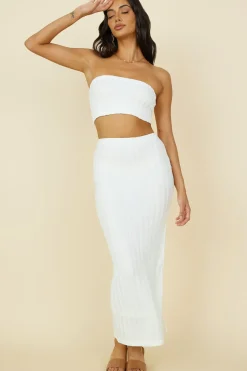 Poolside Adventure Crop Top White