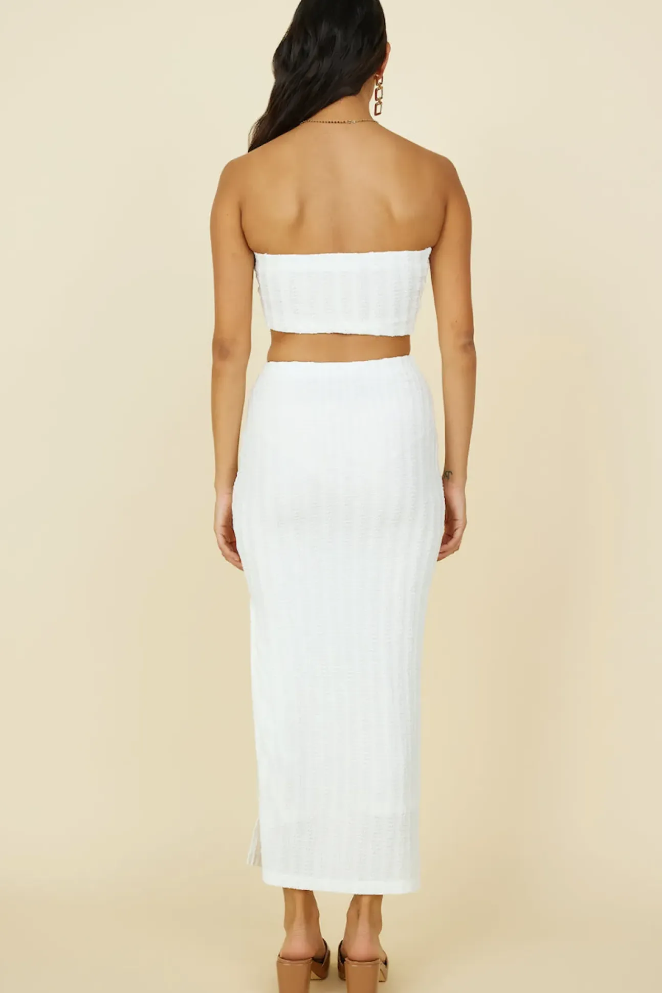 Poolside Adventure Crop Top White