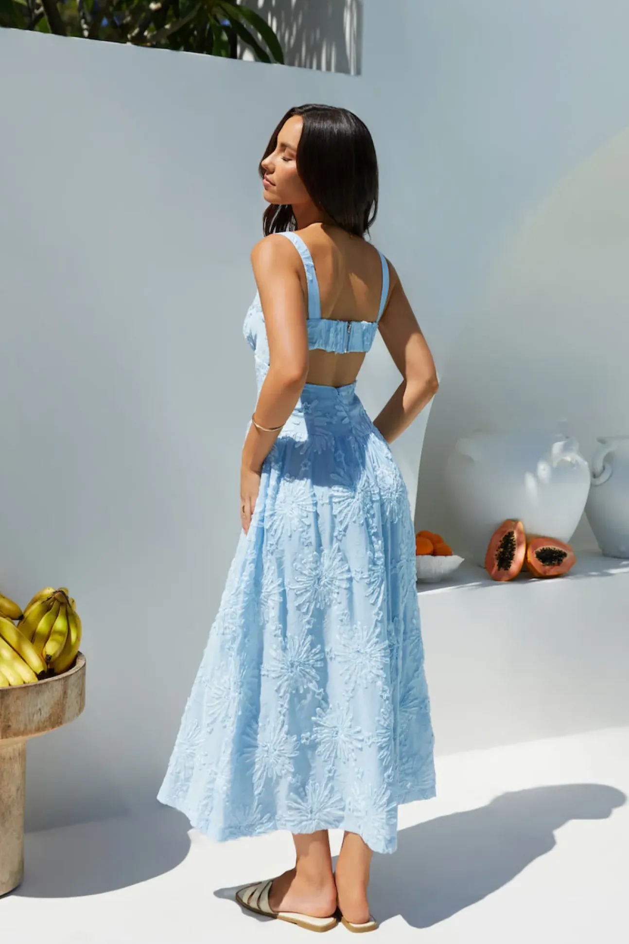 Porcelain Princess Maxi Dress in Blue