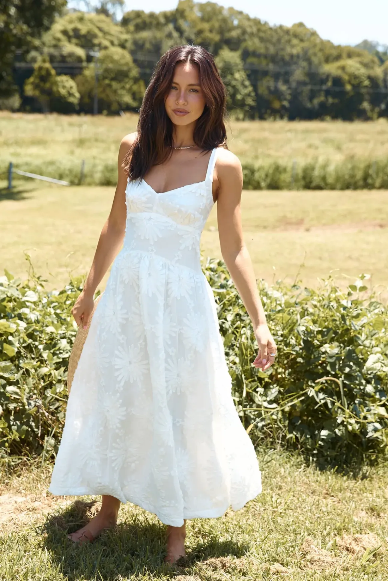 Porcelain Princess Maxi Dress White