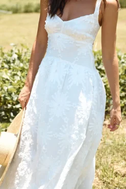 Porcelain Princess Maxi Dress White