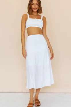 Prosecco Summers Crop Top White