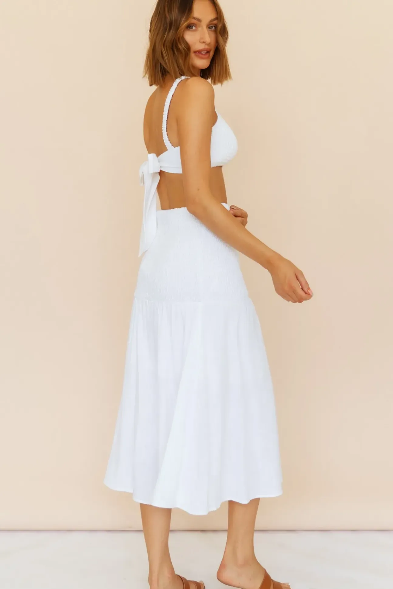 Prosecco Summers Crop Top White