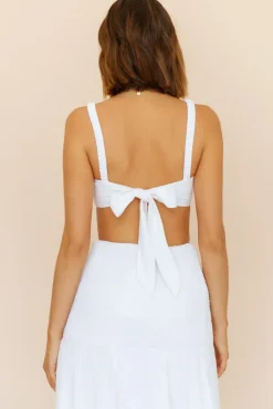 Prosecco Summers Crop Top White