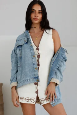 Quiet Dreamer Mini Dress Cream