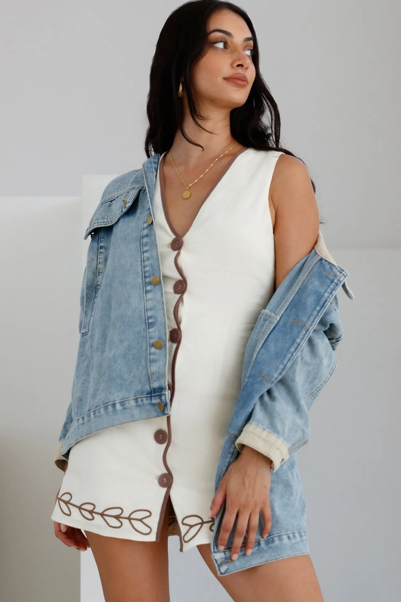 Quiet Dreamer Mini Dress Cream