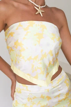 Radiant Romances Satin Set Yellow