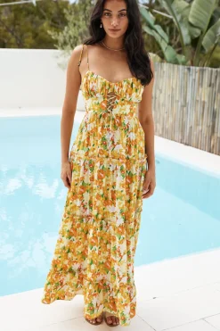 Raspberry Lemonade Maxi Dress Orange