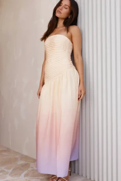 Ready For It Strapless Maxi Dress Yellow