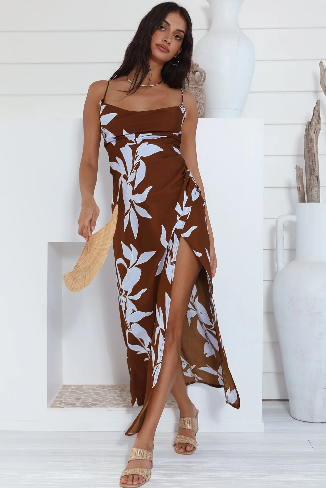 Replay This Look Maxi Dress Brown