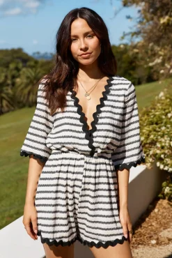 Reset and Recharge Romper Black