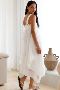 Restful Escape Midi Dress White