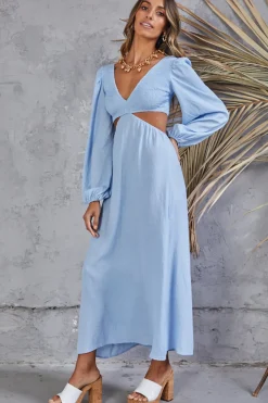 Rhythm Time Maxi Dress Blue