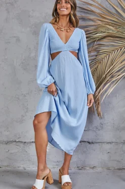 Rhythm Time Maxi Dress Blue