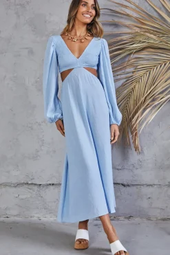 Rhythm Time Maxi Dress Blue