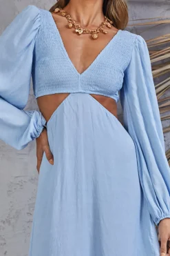 Rhythm Time Maxi Dress Blue