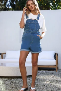 RIDERS BY LEE 90's Dungaree Short River Fade