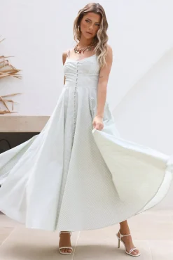 Rising Moon Maxi Dress Green