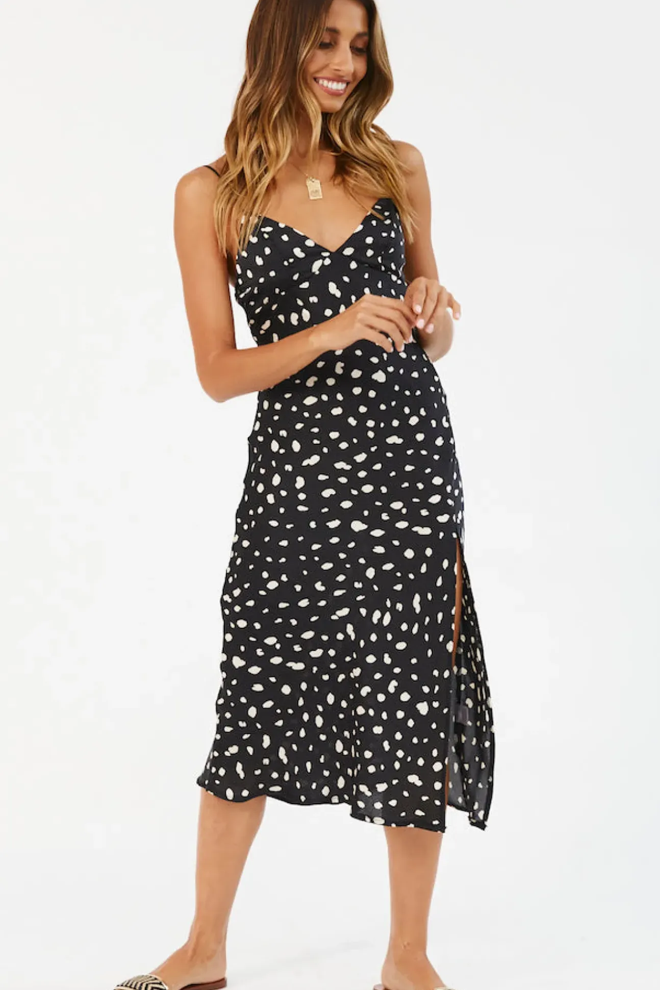 Rolling Straight Midi Dress