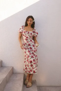 Rosalie Midi Dress Pink
