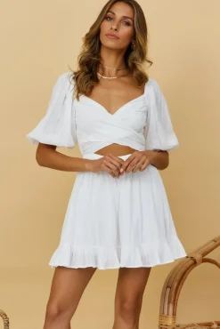 Rose Lenses Dress White