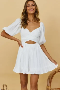 Rose Lenses Dress White