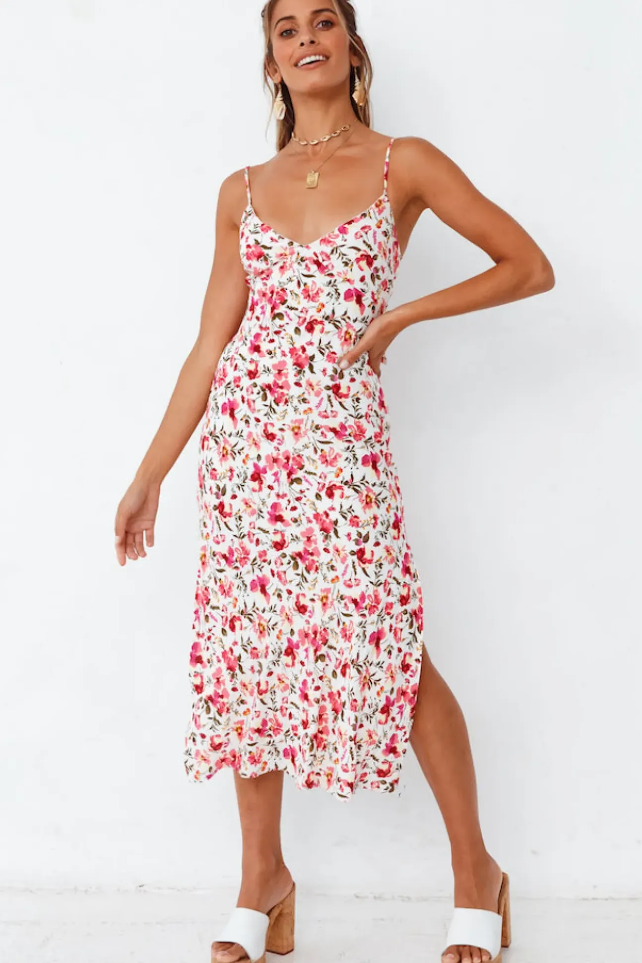 Rosy Cheeks Midi Dress