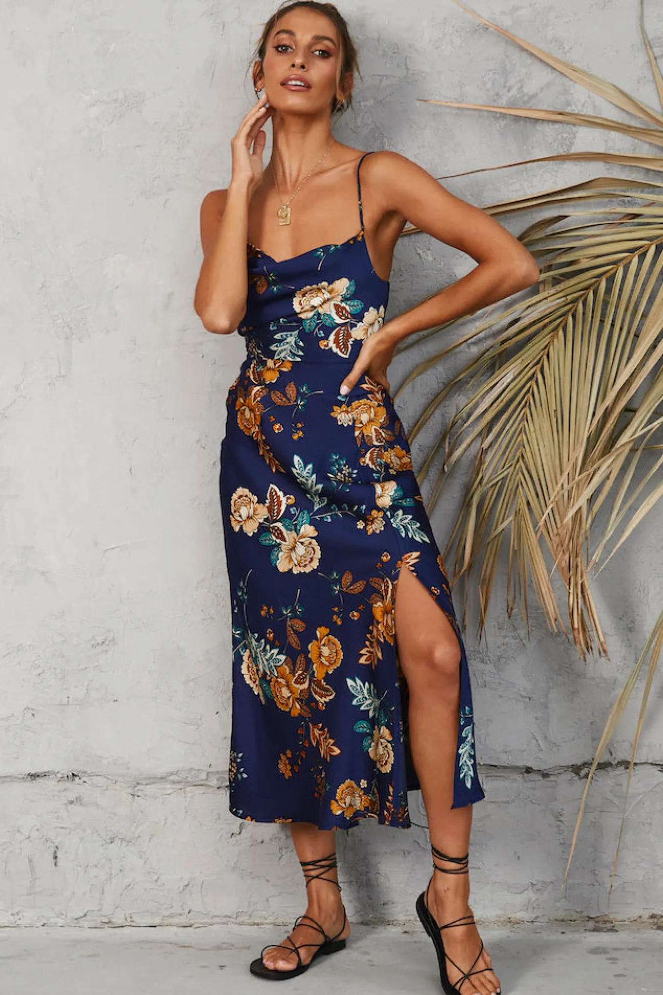 Round The World Maxi Dress Navy
