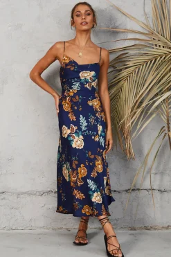 Round The World Maxi Dress Navy