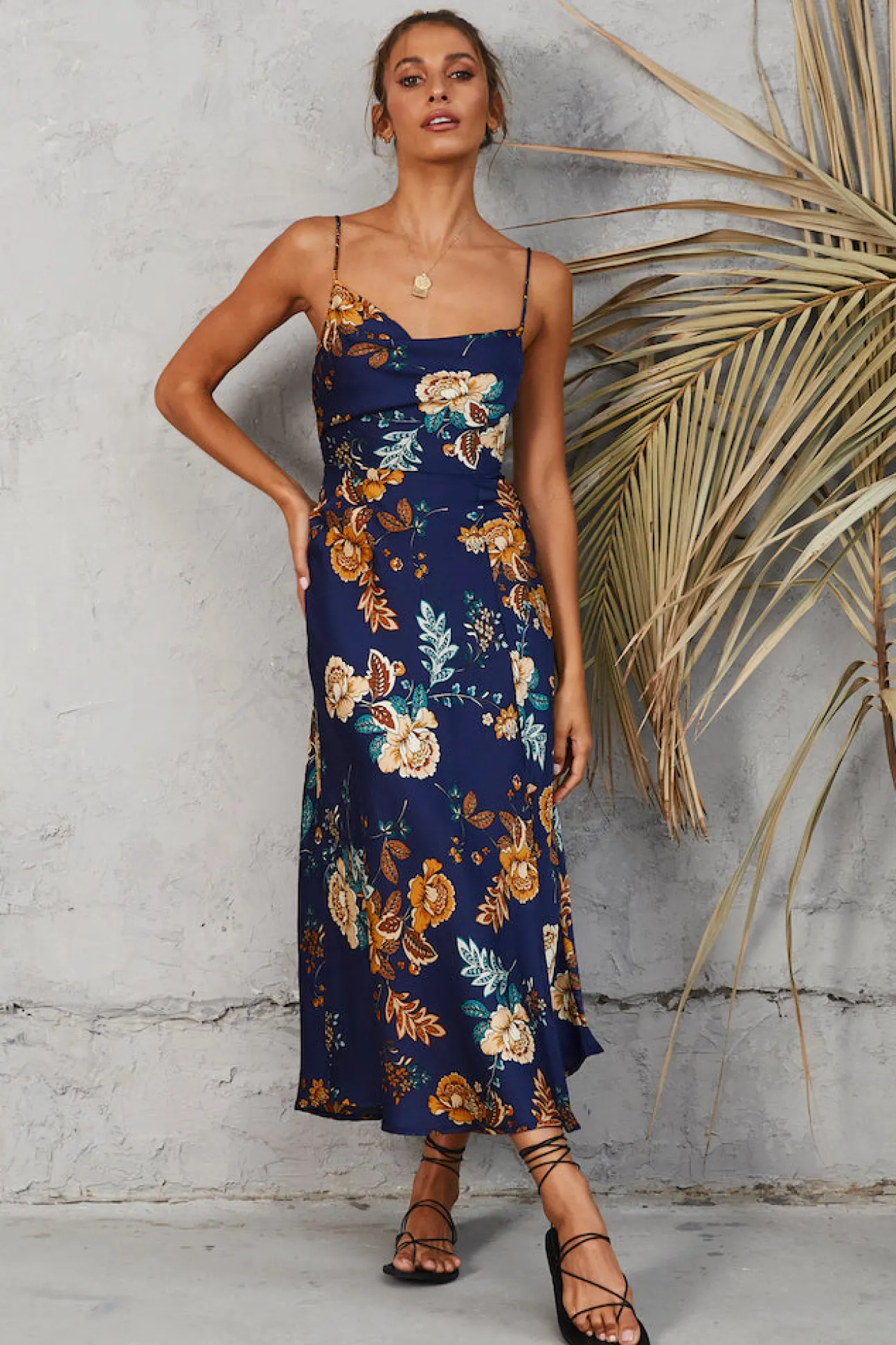 Round The World Maxi Dress Navy