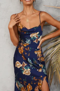 Round The World Maxi Dress Navy