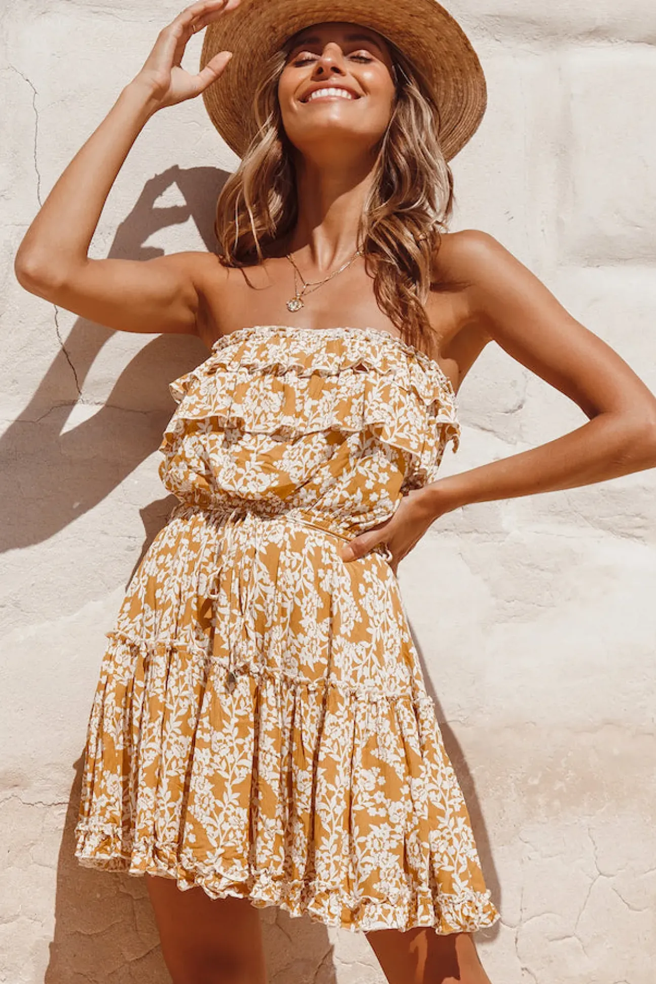 Run Away Dress Mustard