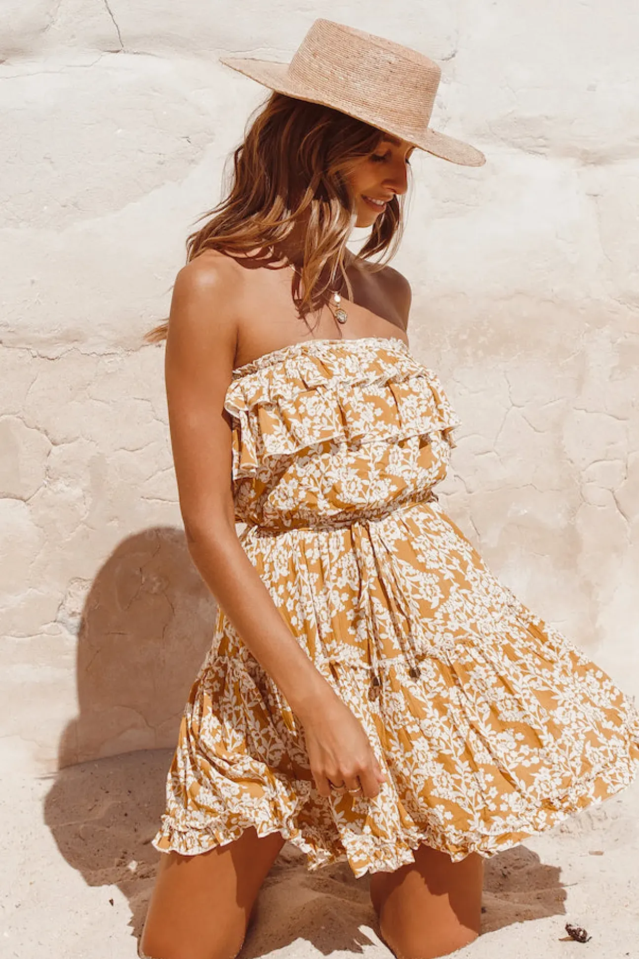 Run Away Dress Mustard
