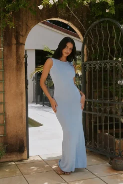 Runaway The Label Adriana Maxi Dress Blue