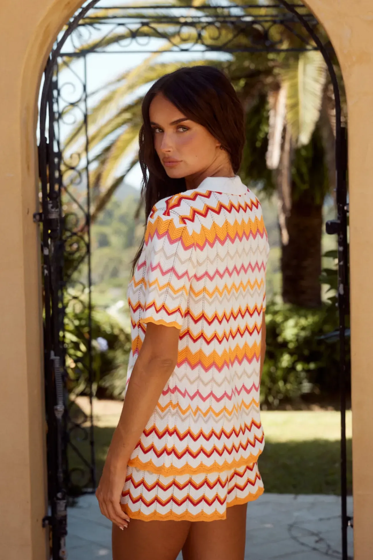 RUNAWAY THE LABEL Albie Short Orange Multi