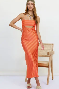 RUNAWAY THE LABEL Braxton Slip Dress Fire