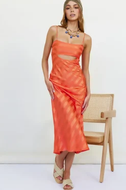 RUNAWAY THE LABEL Braxton Slip Dress Fire