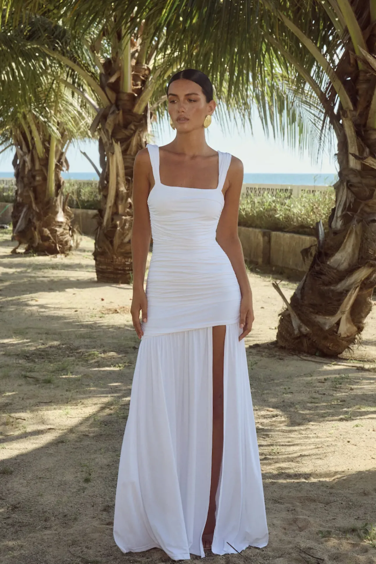 RUNAWAY THE LABEL Carly Maxi Dress White