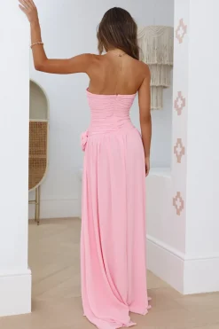 Runaway The Label Rosette Gown Pink
