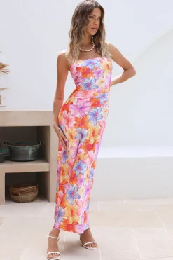 RUNAWAY THE LABEL Splendour Strapless Dress Floral