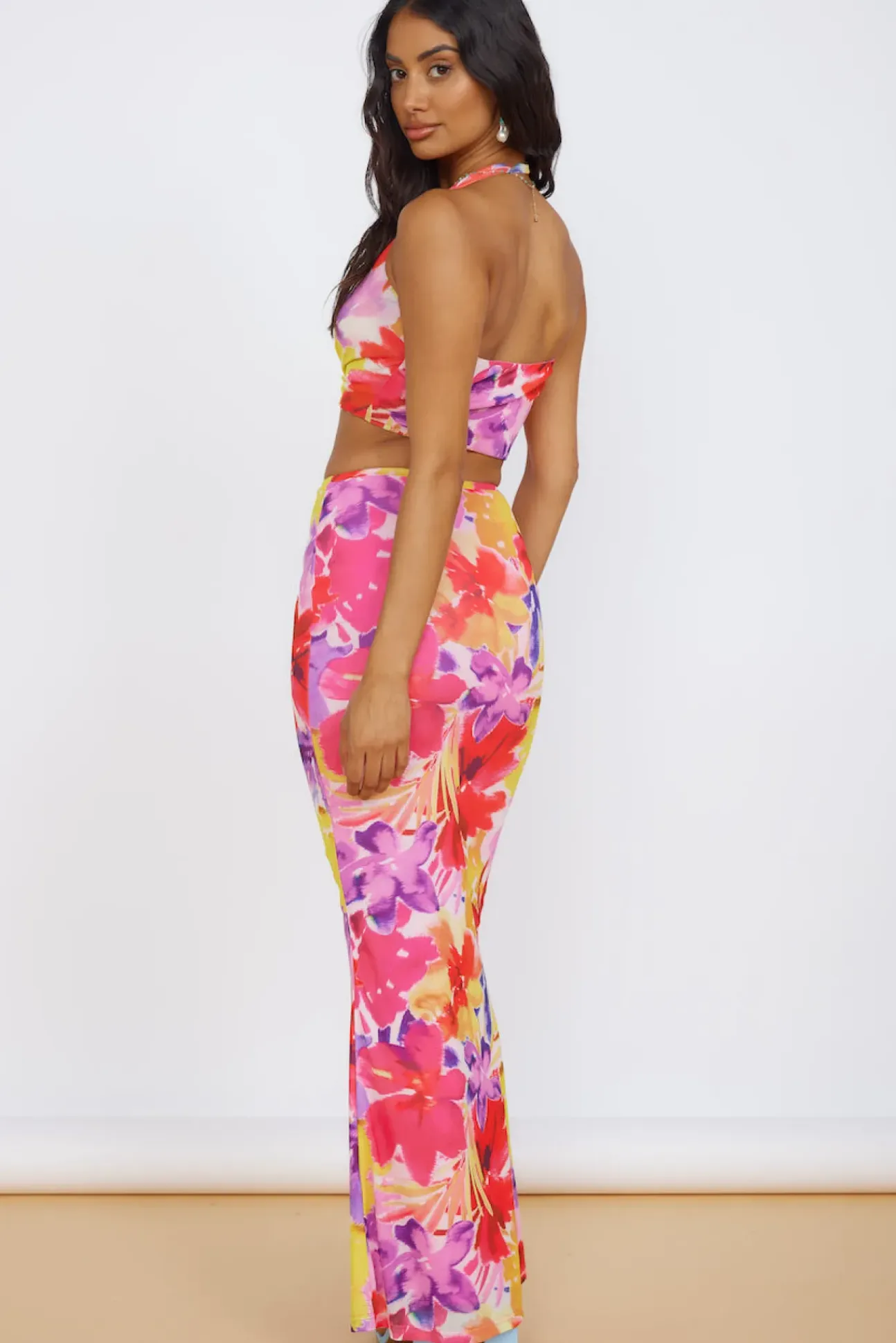 RUNAWAY THE LABEL Zarela Maxi Skirt Pink