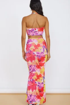 RUNAWAY THE LABEL Zarela Maxi Skirt Pink