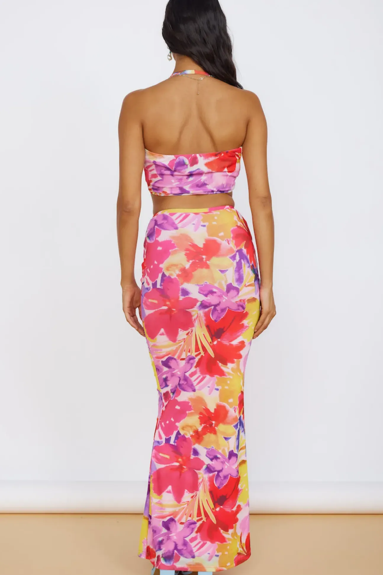 RUNAWAY THE LABEL Zarela Maxi Skirt Pink