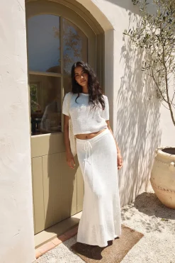 Safe Haven Knit Top White
