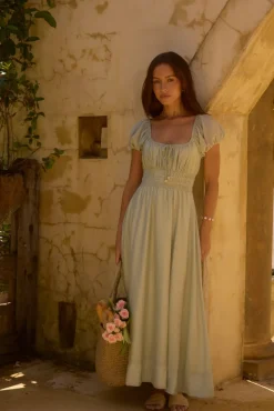 Sage of Secrets Maxi Dress Green