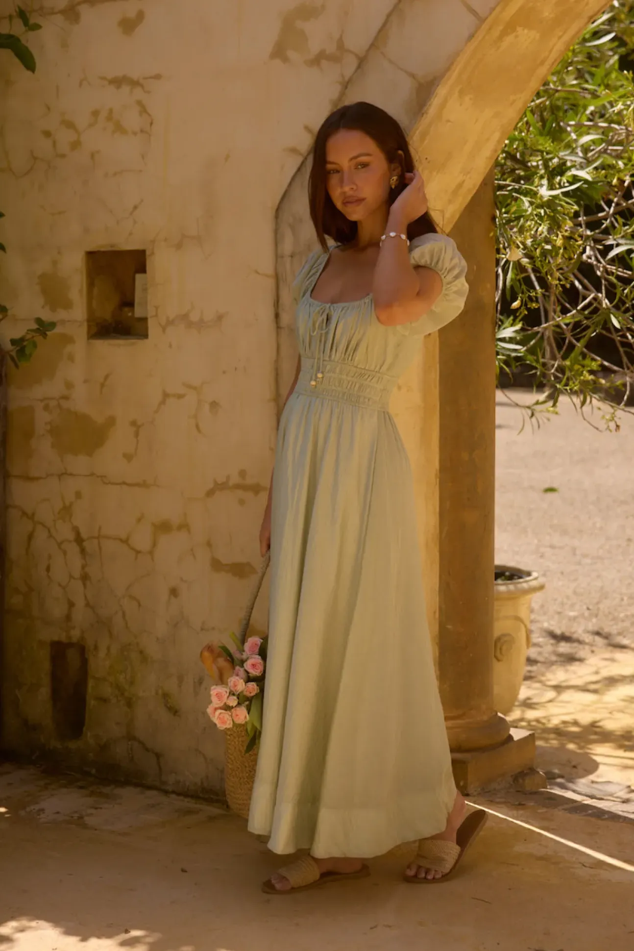Sage of Secrets Maxi Dress Green