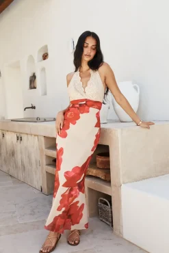Sahara Sunset Maxi Dress Cream