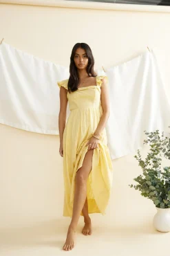 Salty Air Maxi Dress Yellow